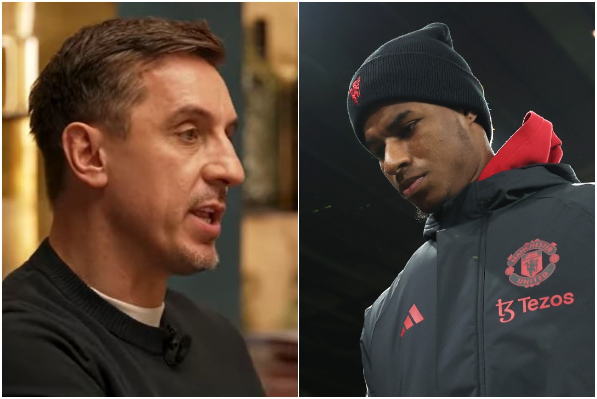 Gary Neville and Marcus Rashford