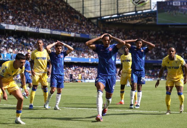 Levi Colwill reacts during Chelsea's draw with Crystal Palace