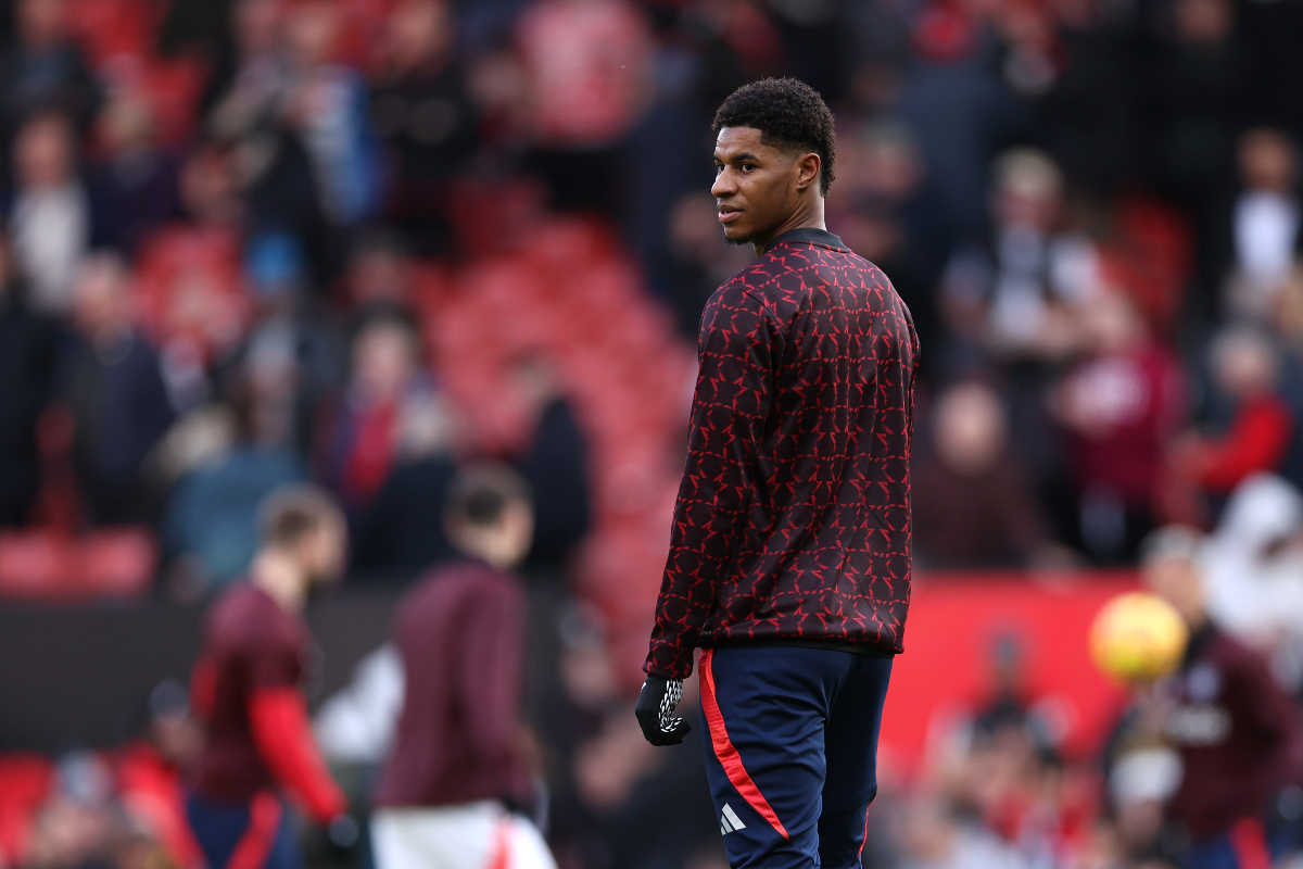 Marcus Rashford before Everton clash