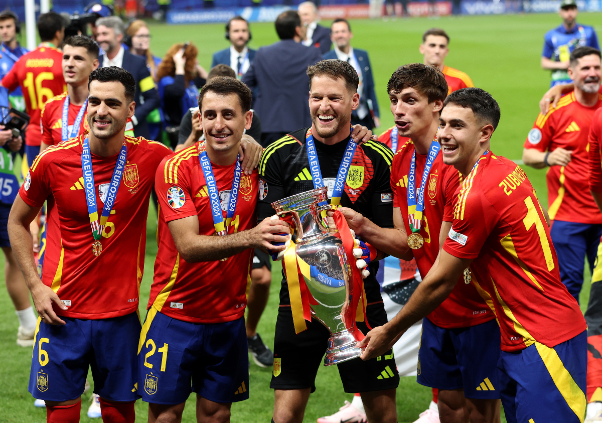 Martin Zubimendi with the Spain national team