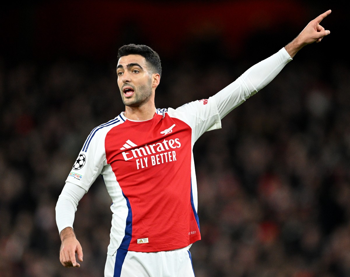 Mikel Merino in action for Arsenal