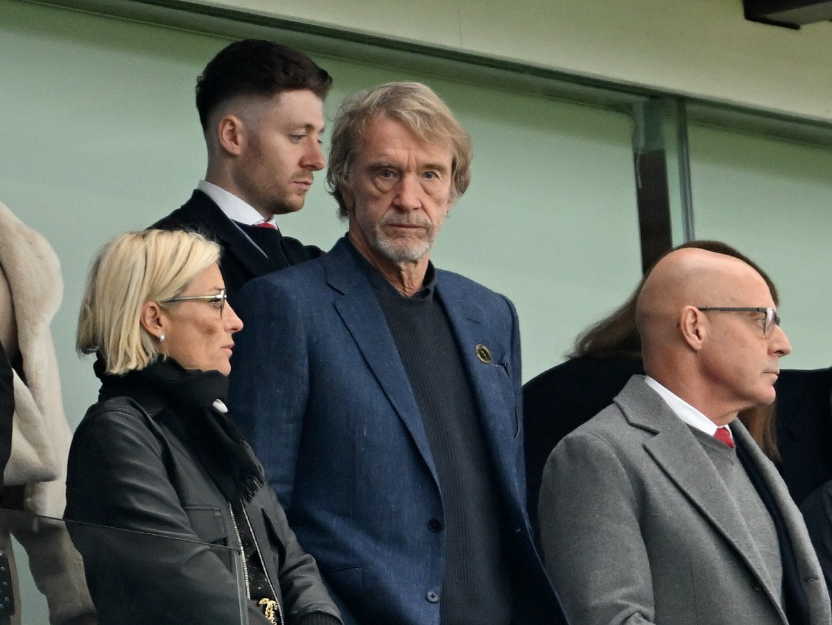 Sir Jim Ratcliffe watches Aston Villa vs Manchester United