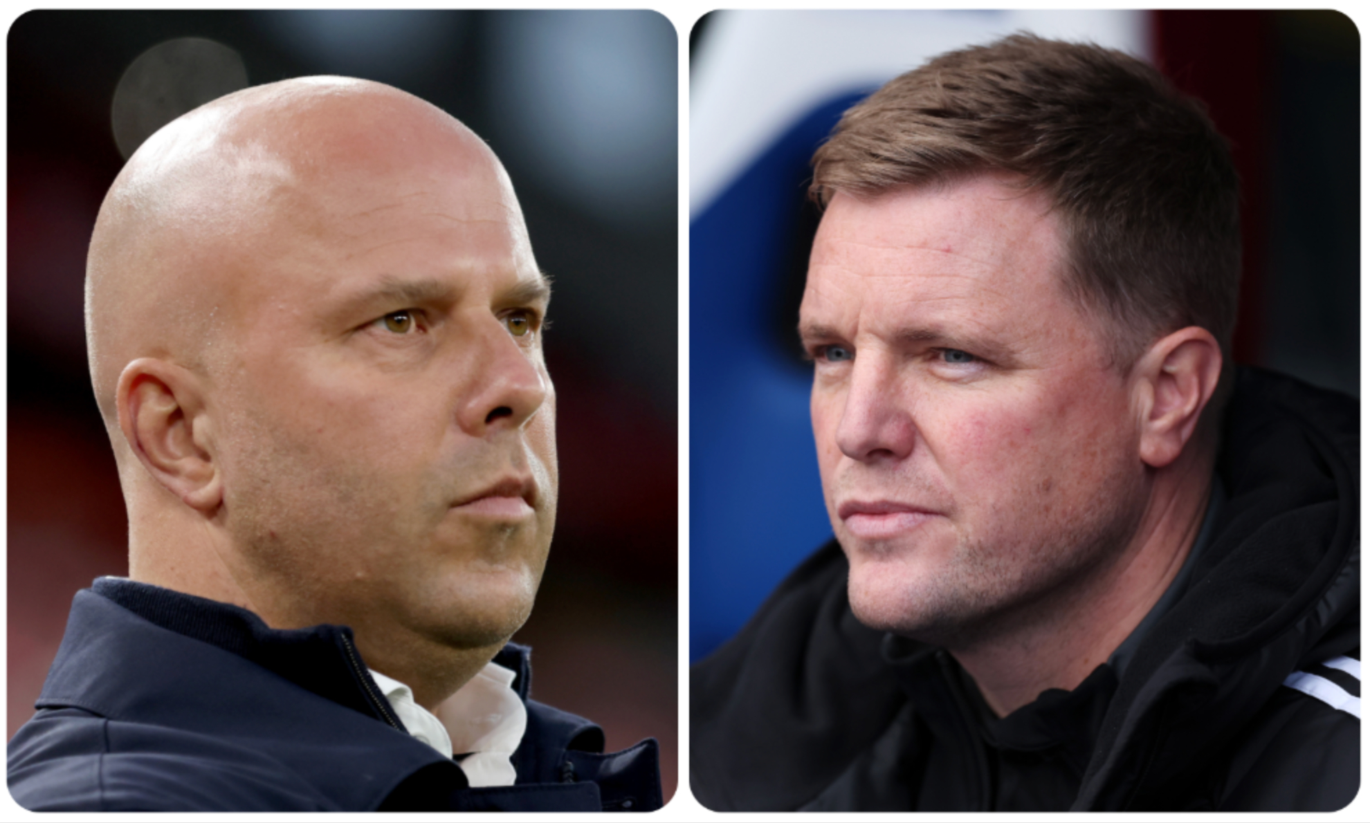 Arne Slot and Eddie Howe