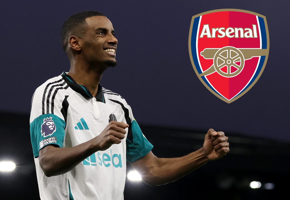 Arsenal target Alexander Isak celebrates a goal for Newcastle