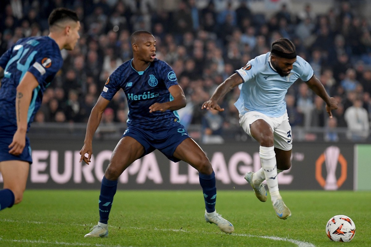 Arsenal's Nuno Tavares in action for loan club Lazio
