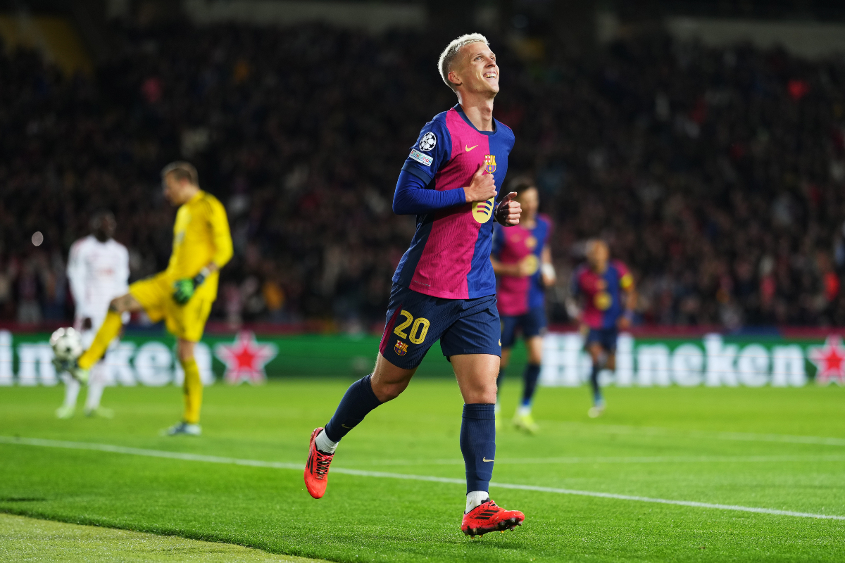 Dani Olmo in action for Barcelona