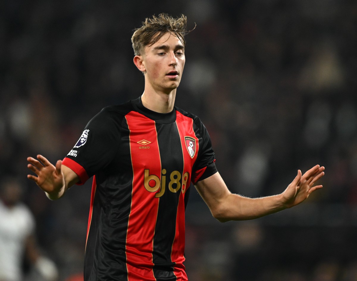 Dean Huijsen in action for Bournemouth