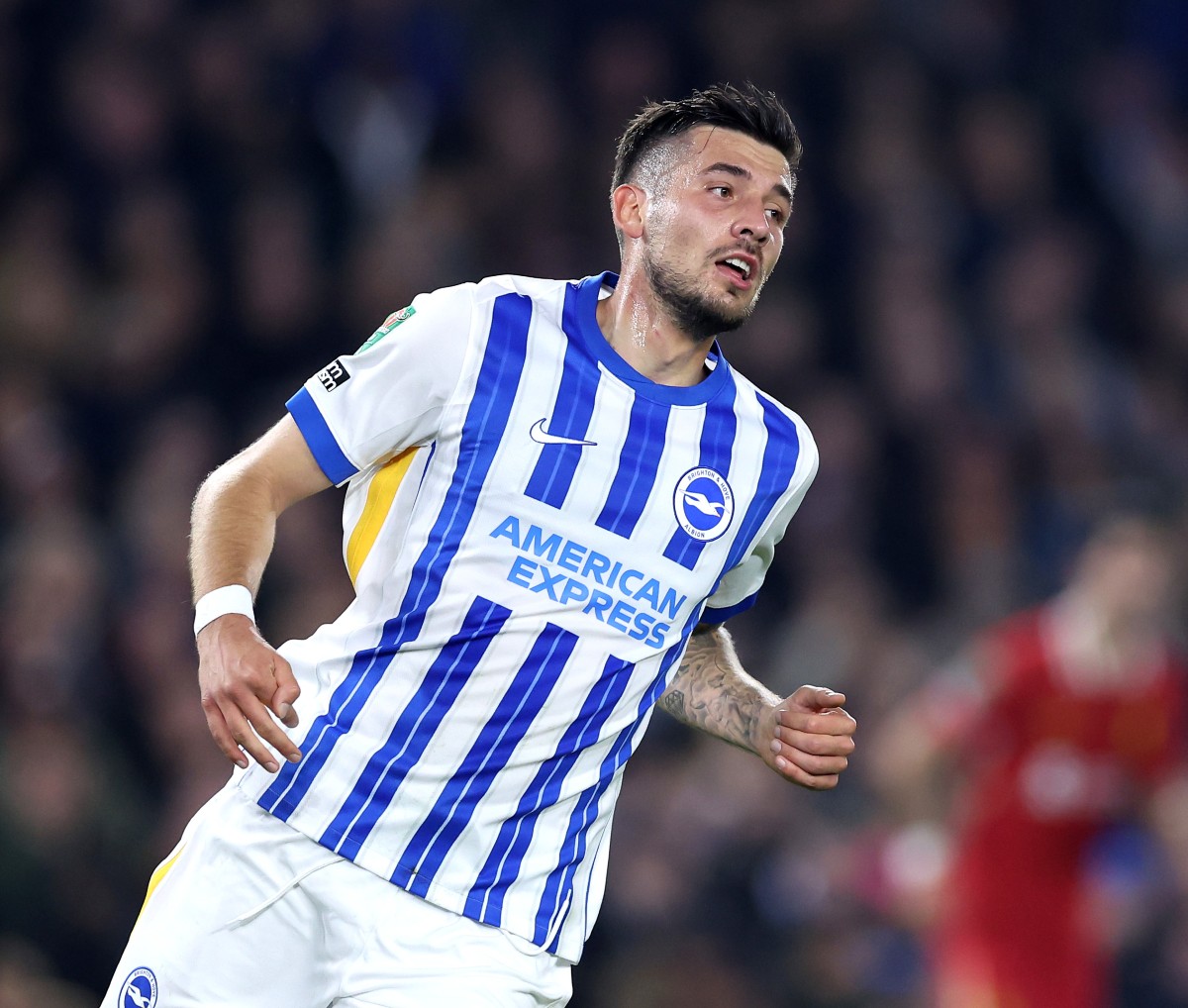Jakub Moder in action for Brighton