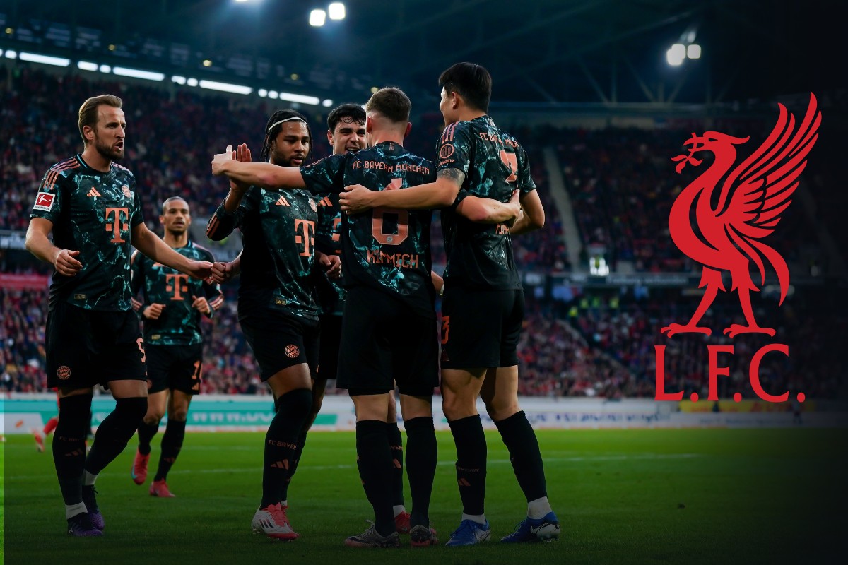 Joshua Kimmich celebrates with his Bayern Munich teammates