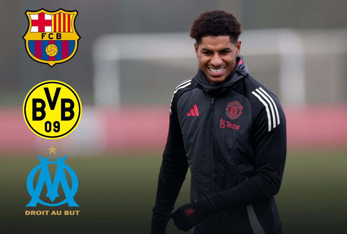 Marcus Rashford in Manchester United training