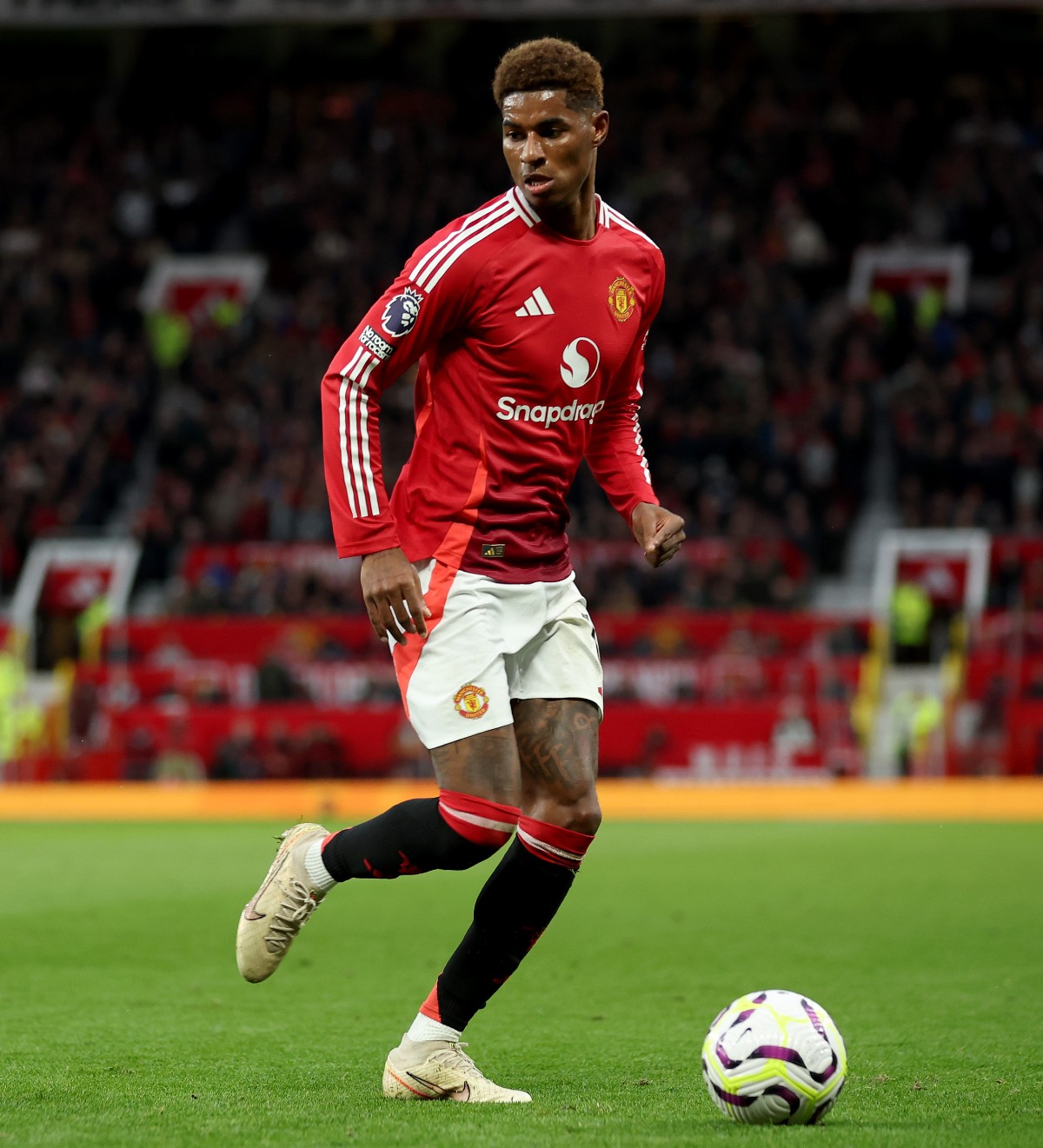 Marcus Rashford in action for Manchester United