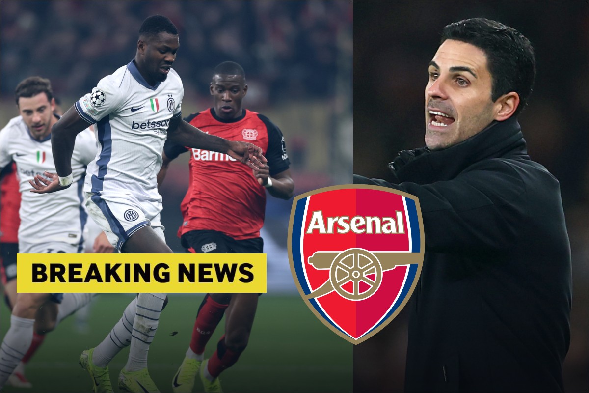 Marcus Thuram and Mikel Arteta