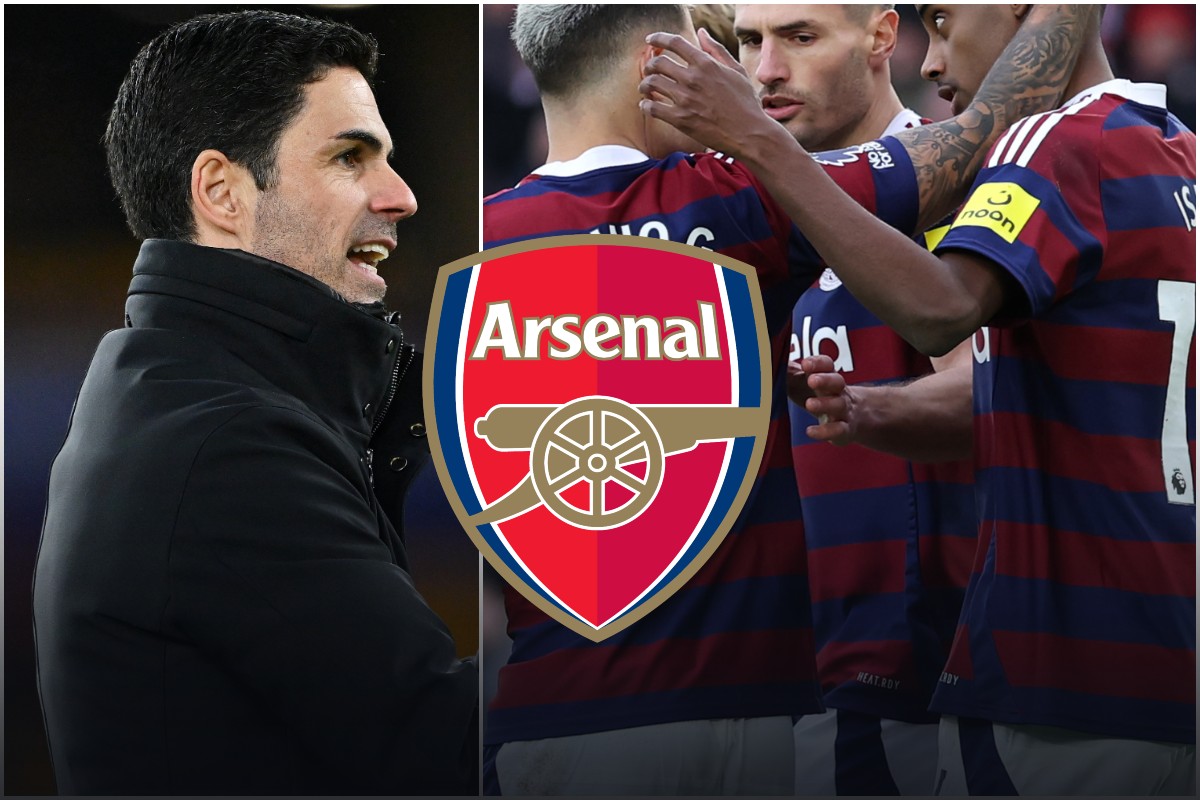 Mikel Arteta and Alexander Isak