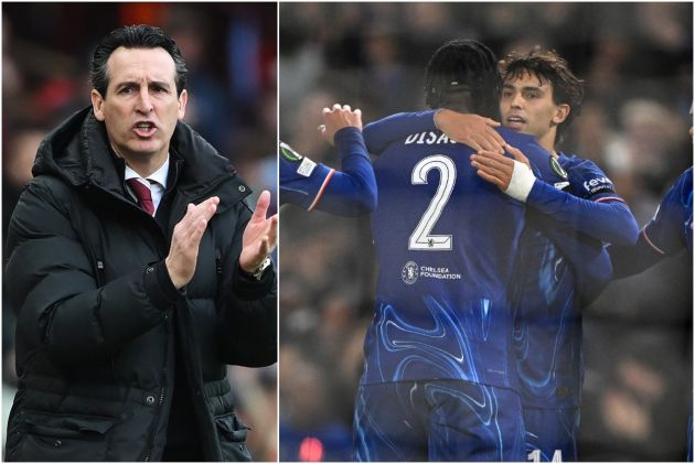 Unai Emery, Axel Disasi, and Joao Felix