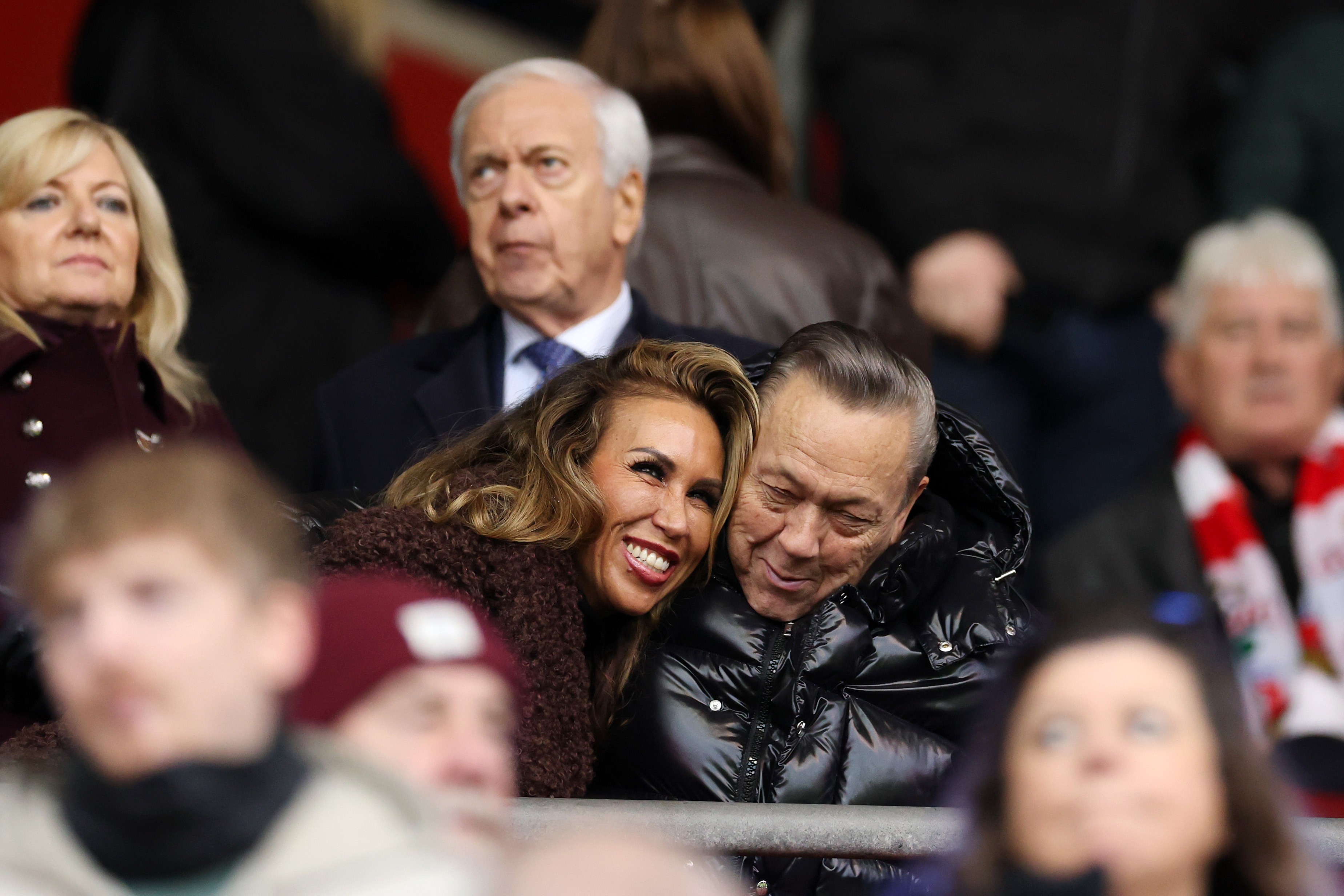 David Sullivan, Chairman of West Ham United is seen in the stands