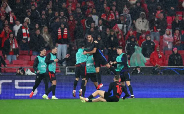 Eric Garcia of FC Barcelona celebrates scoring