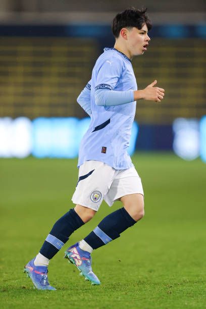 Man City youngster Dan Batty in action