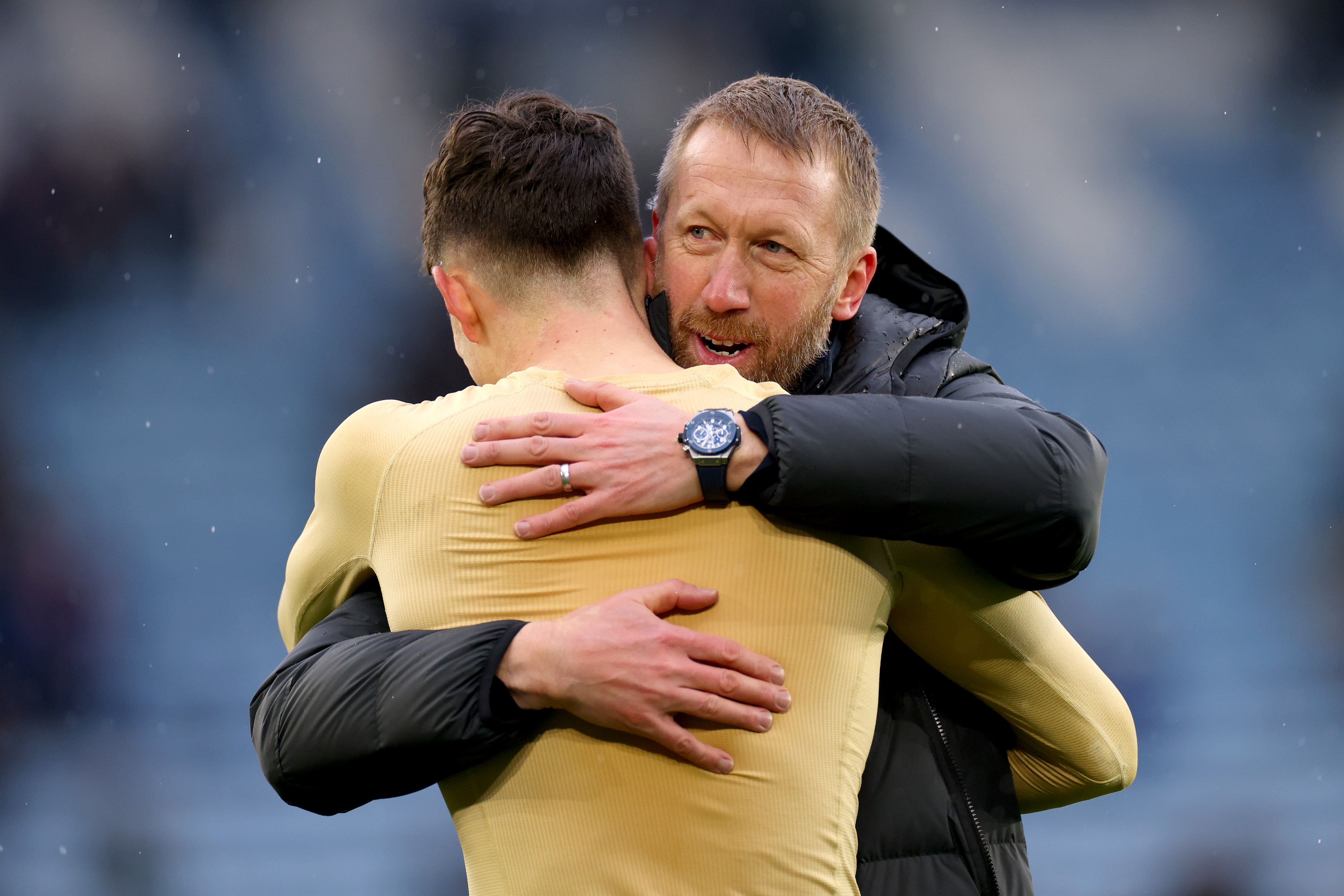 Graham Potter celebrates Chelsea's victory