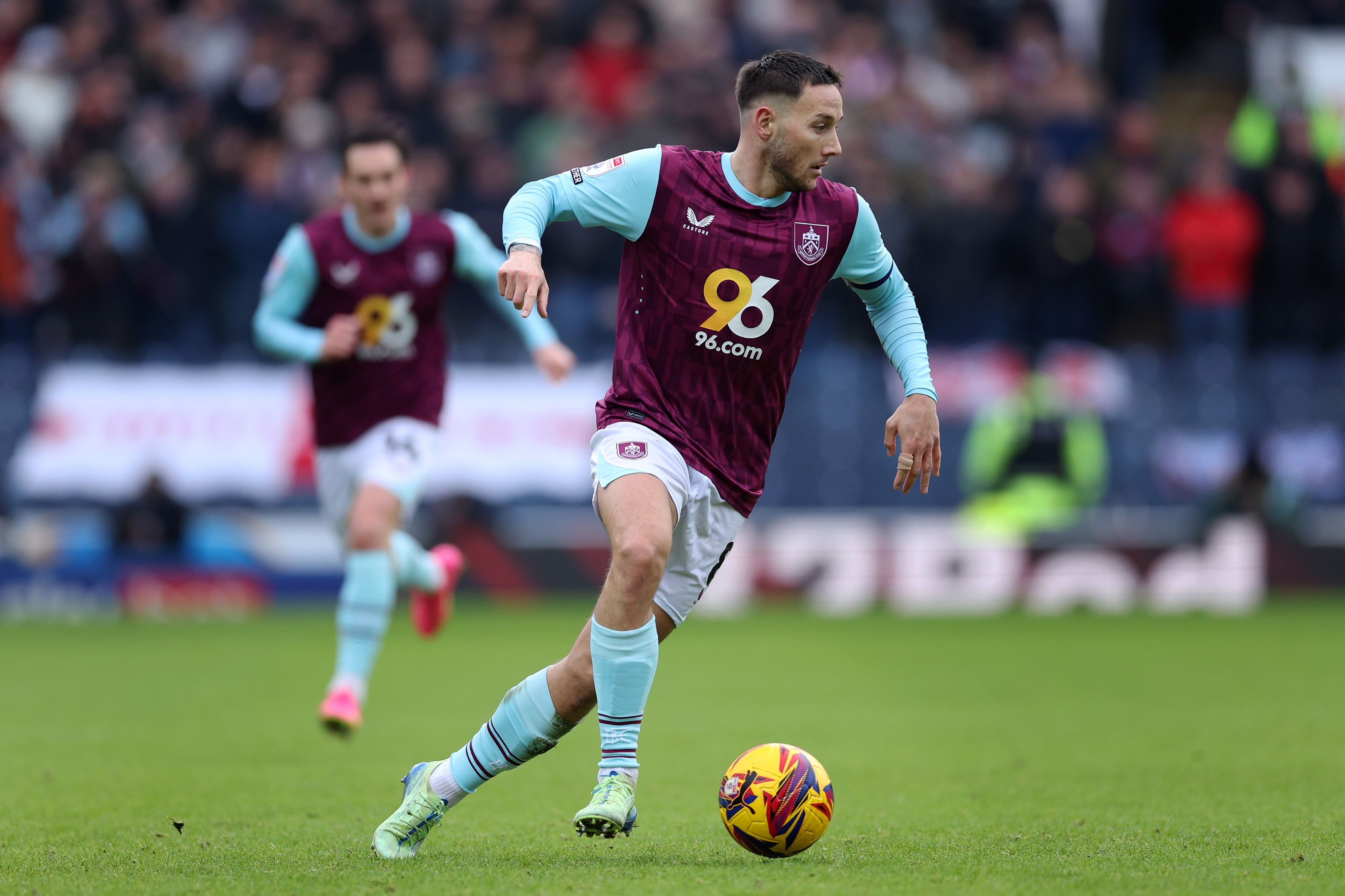 Josh Brownhill of Burnley during the match against Blackburn Rovers.