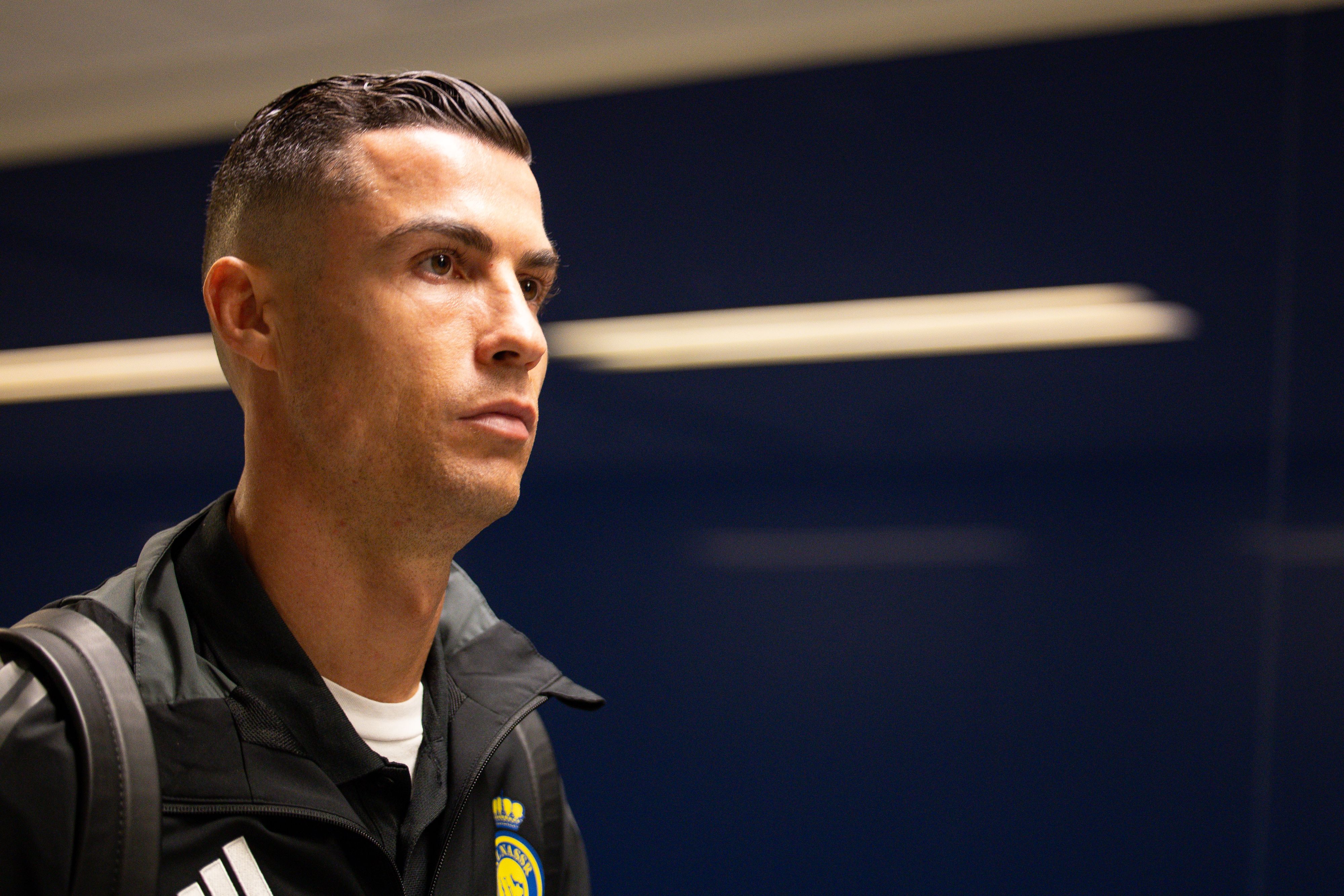 Cristiano Ronaldo of Al Nassr arrives at the stadium