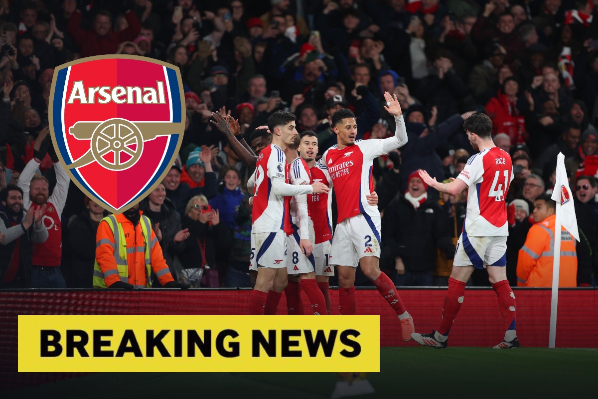 Arsenal players celebrating