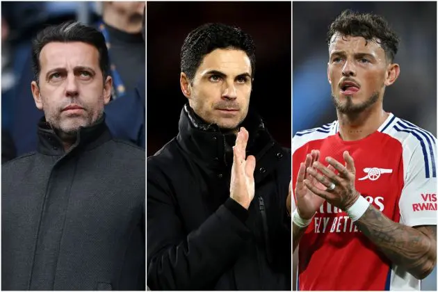 Edu, Mikel Arteta and Ben White