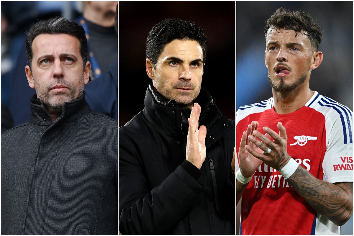 Edu, Mikel Arteta and Ben White