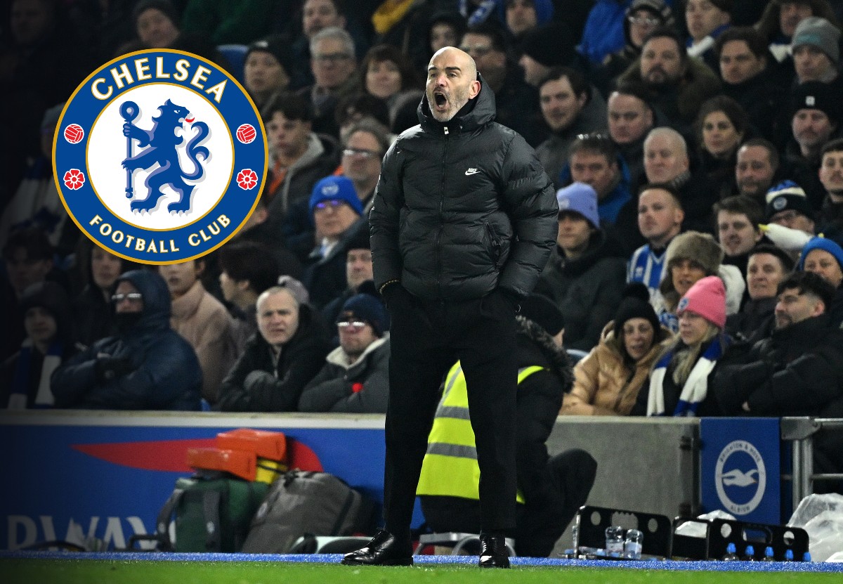 Enzo Maresca reacts during Chelsea's defeat to Brighton