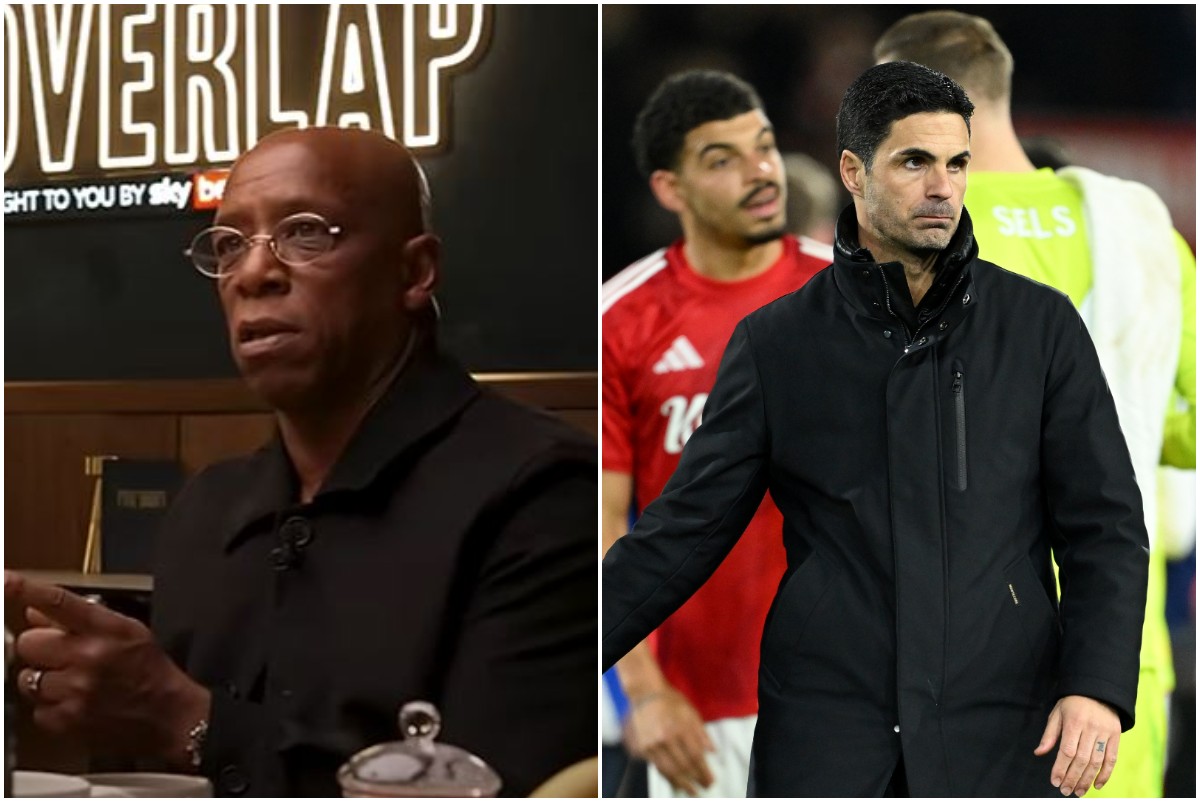 Ian Wright and Mikel Arteta