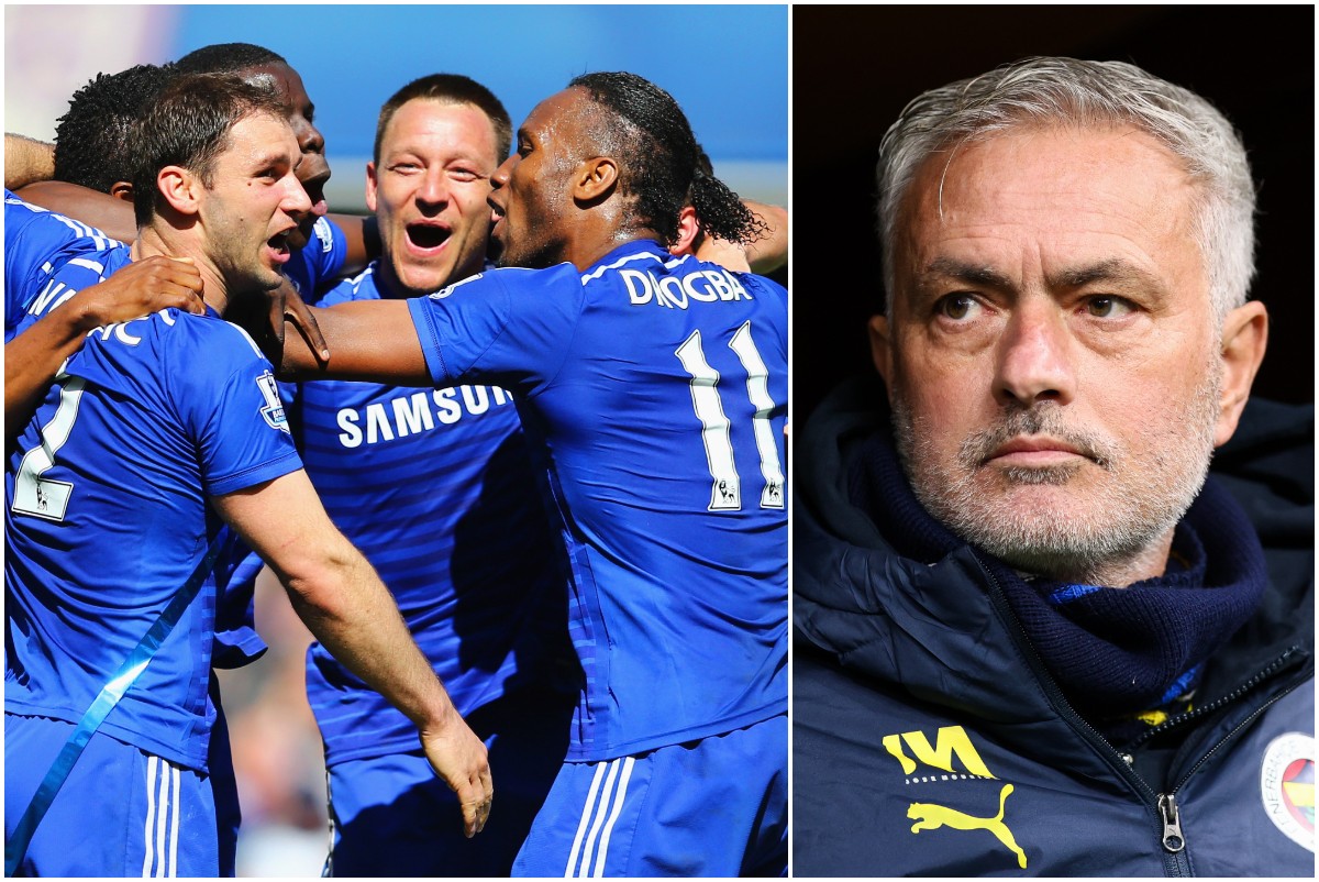 John Terry, Didier Drogba and Jose Mourinho