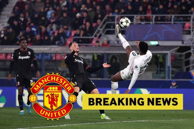 Jonathan David attempting an overhead kick