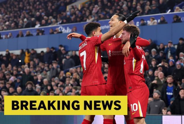 Luis Diaz celebrates with his Liverpool teammates