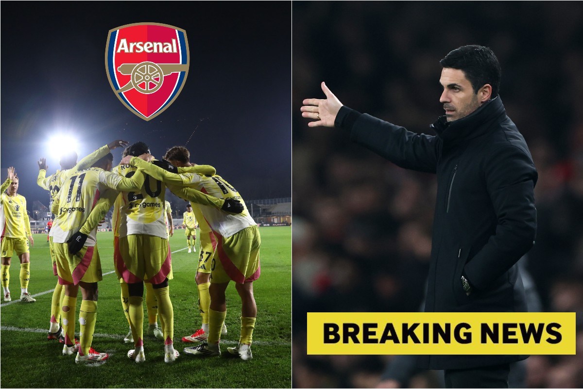 Mikel Arteta on the touchline for Arsenal