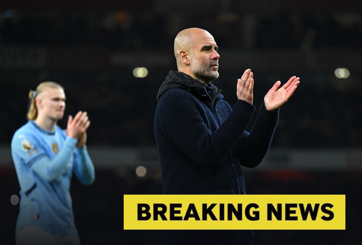 Pep Guardiola applauds the Manchester City fans