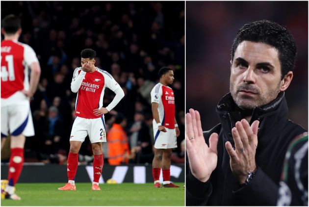 William Saliba and Mikel Arteta