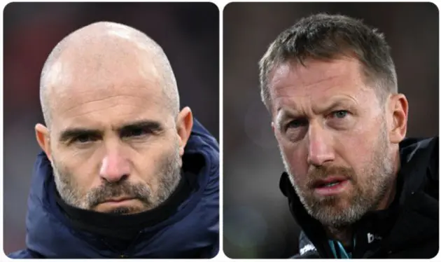 A composite image of Graham Potter and Enzo Maresca
