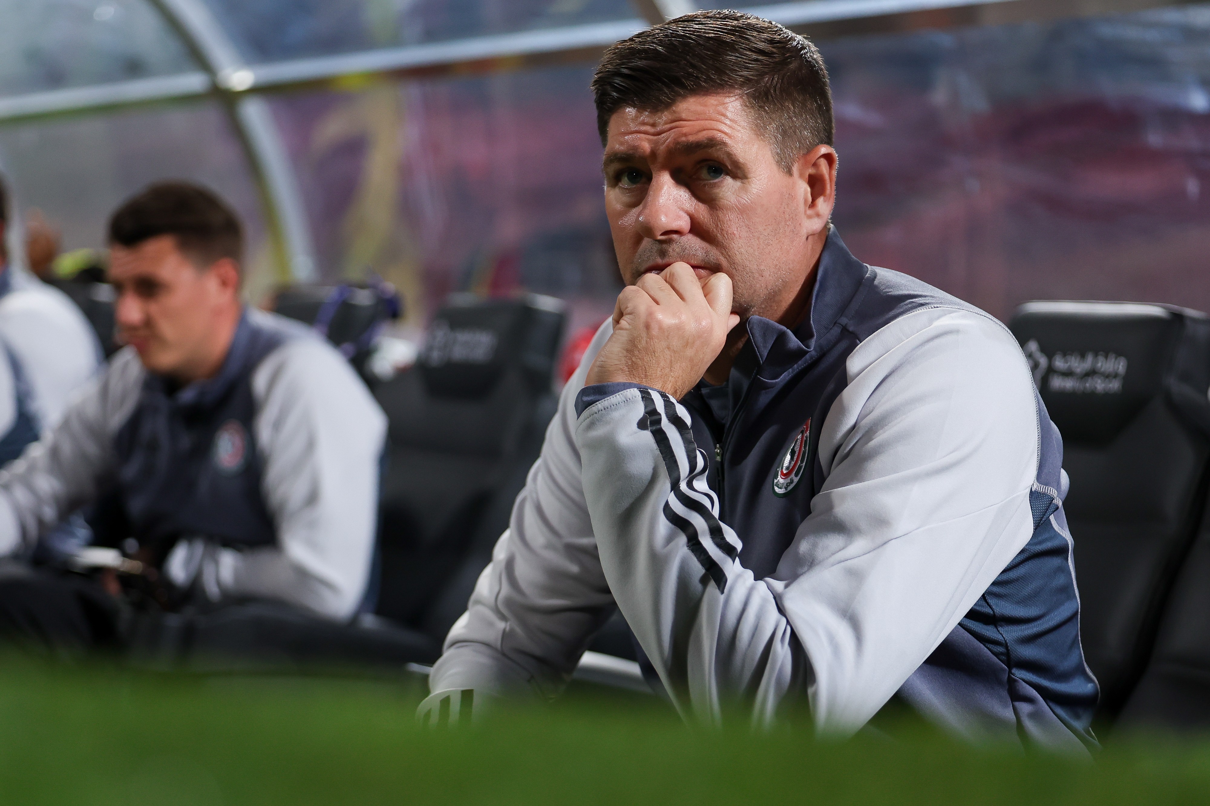 Steven Gerrard coach of Al Ettifaq looks on