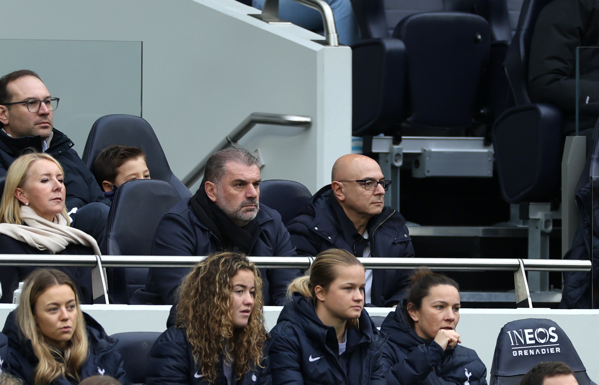 Ange Postecoglou and Daniel Levy, manager and chairman of Tottenham Hotspur