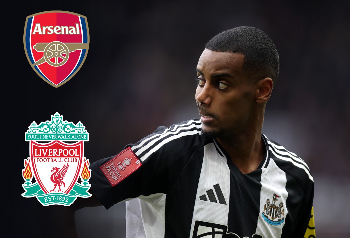 Alexander Isak in action for Newcastle against Brighton