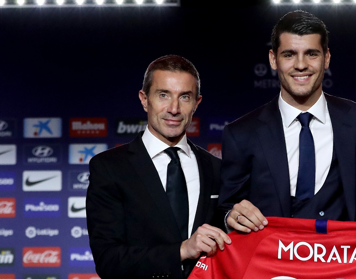 Andrea Berta and Alvaro Morata