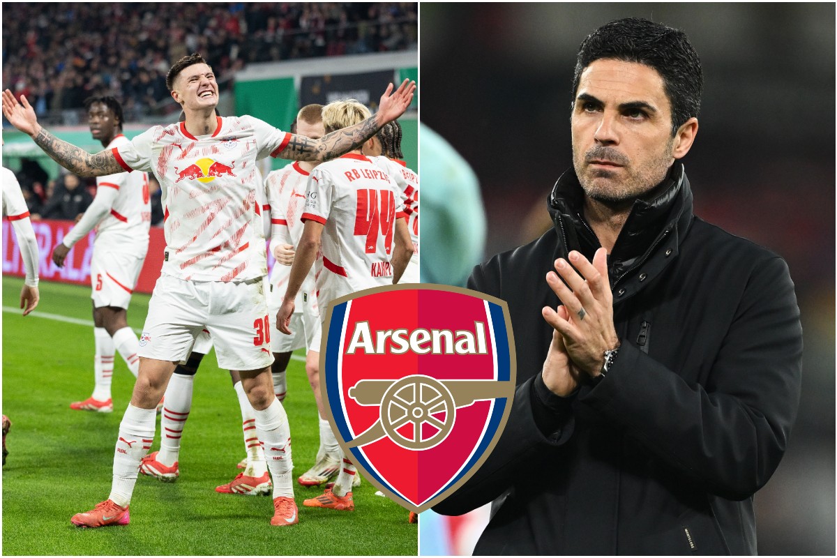 Benjamin Sesko and Mikel Arteta