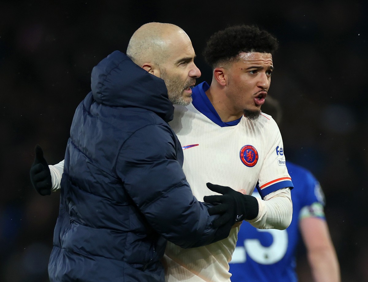 Enzo Maresca with Jadon Sancho