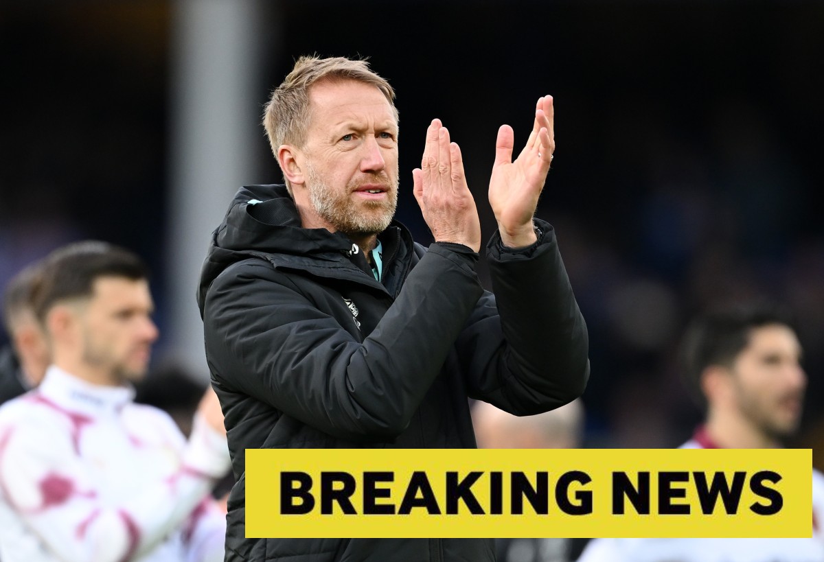 Graham Potter applauds the West Ham United fans