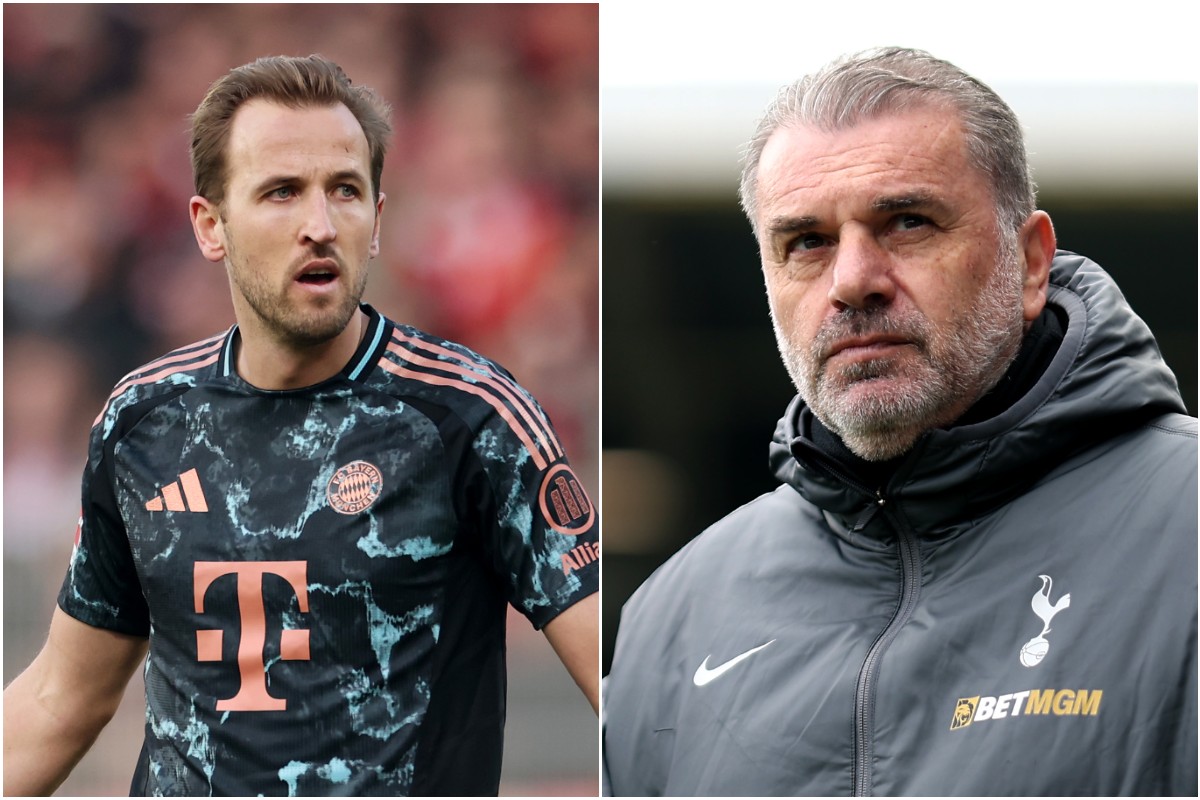 Harry Kane and Ange Postecoglou