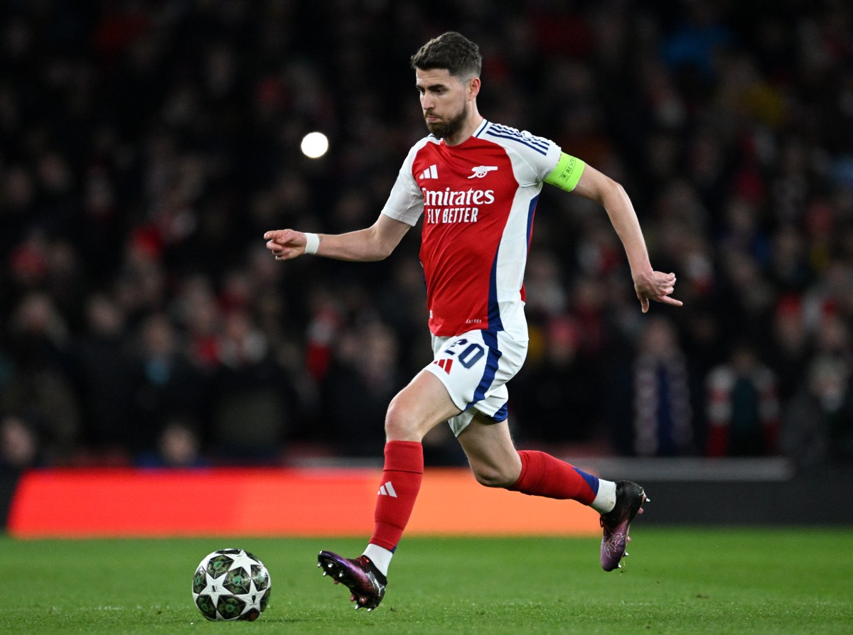 Jorginho in action for Arsenal