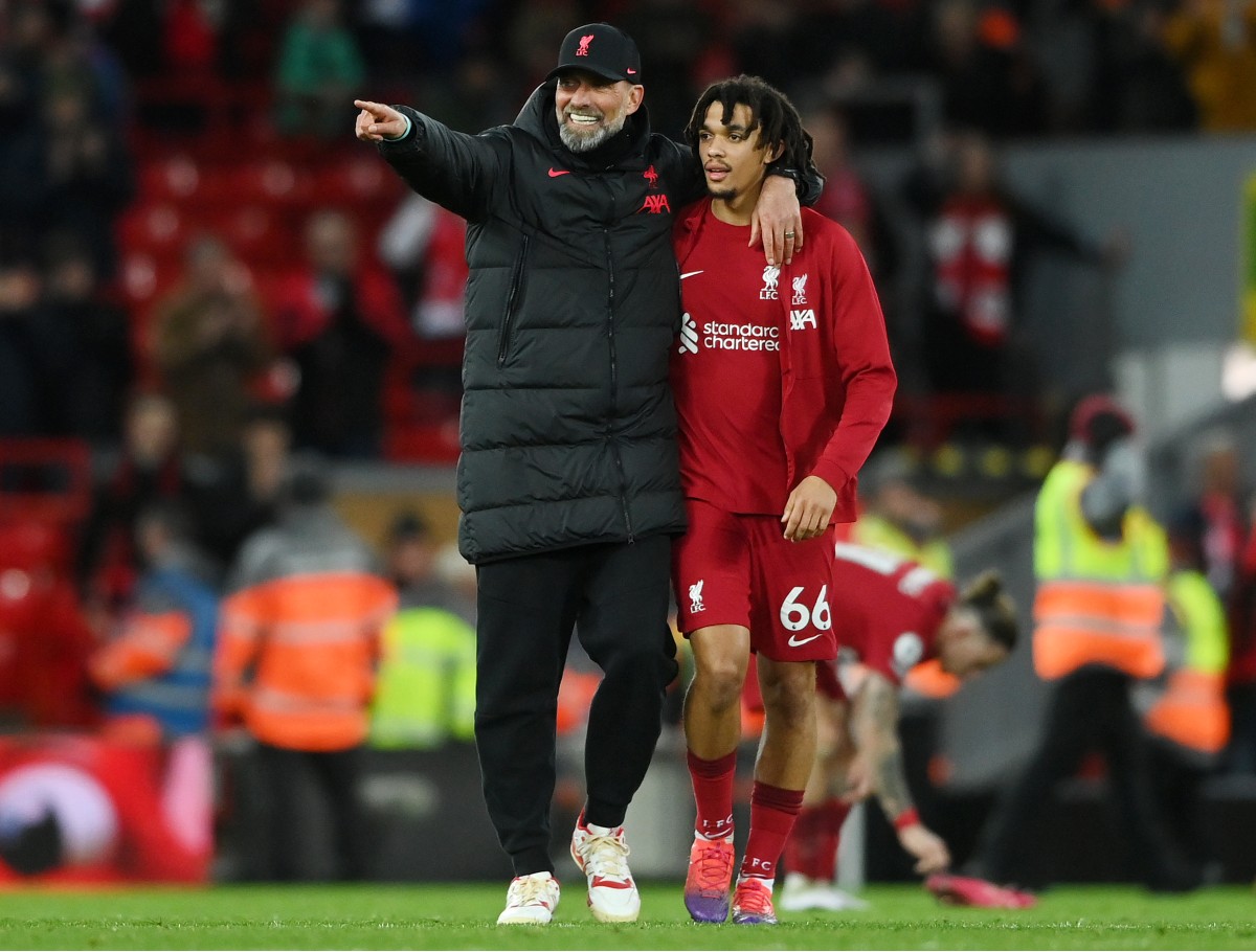 Jurgen Klopp and Trent Alexander-Arnold