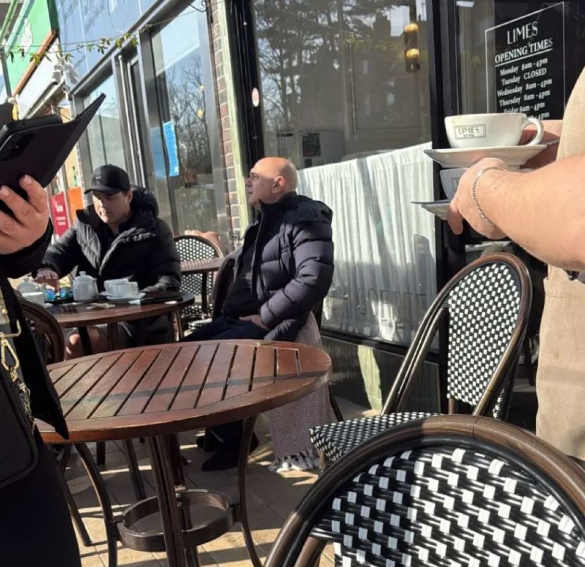 Mauricio Pochettino and Daniel Levy at a cafe
