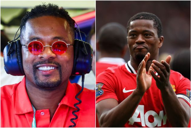 Patrice Evra at the Grand Prix and during his time at Man Utd