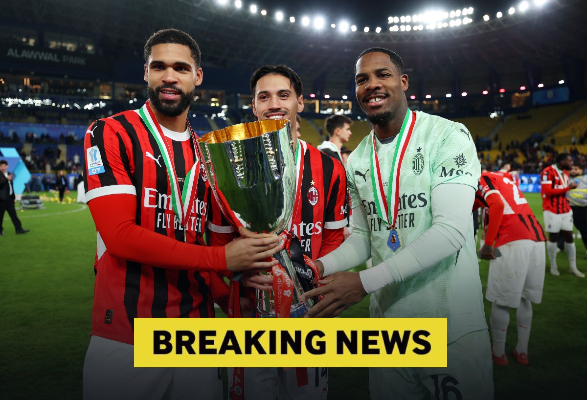Ruben Loftus-Cheek and Mike Maignan celebrate for AC Milan