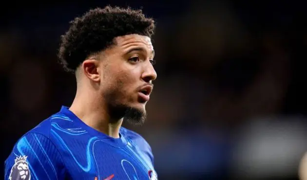 Jadon Sancho in action for Chelsea